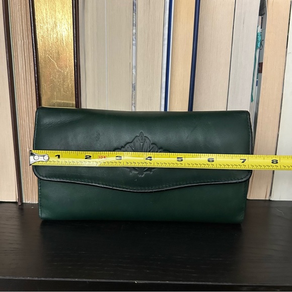 Buxton - Vintage Trifold Green Leather Wallet - Picture 14 of 16